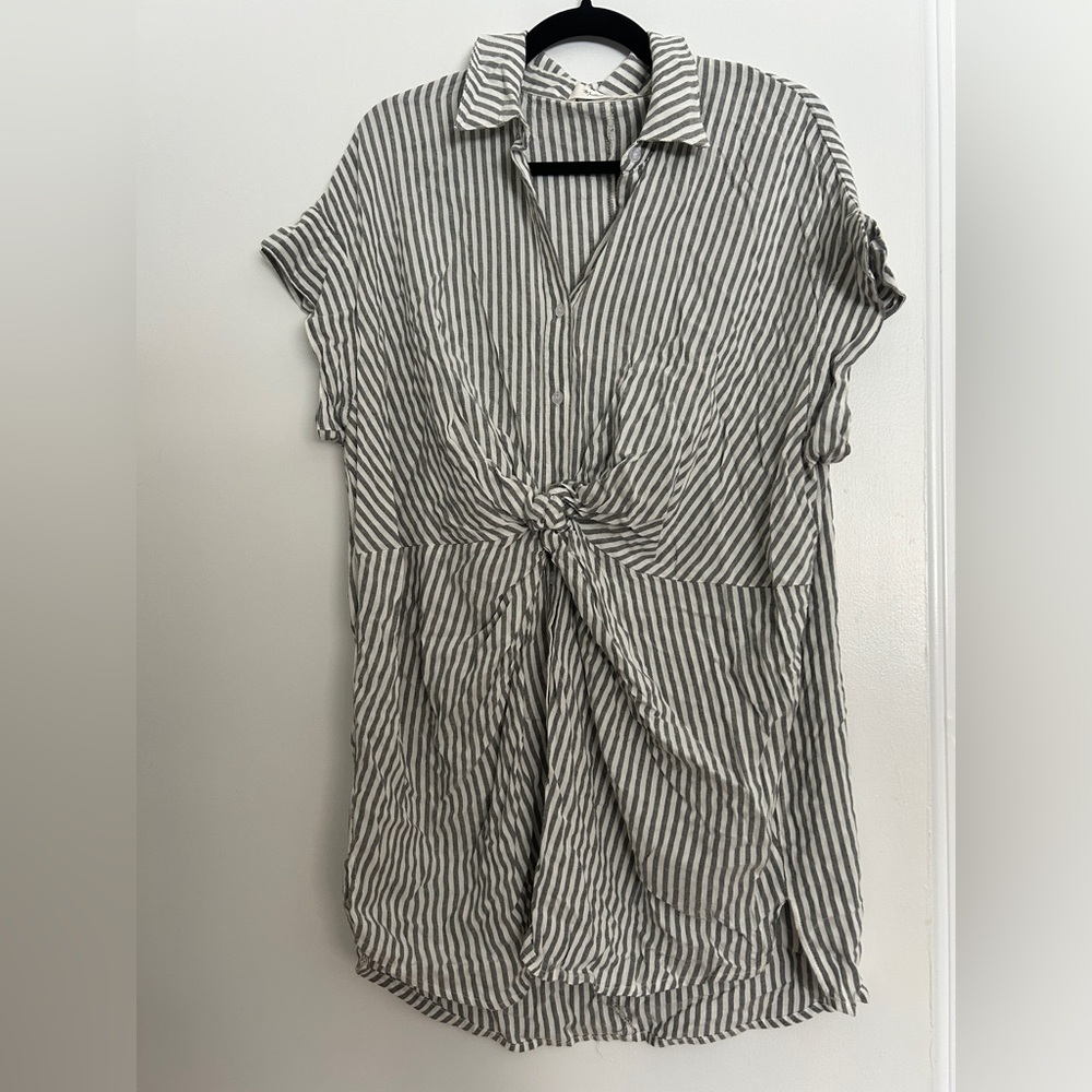 Mustard Seed Size S Striped Twist Front Dress